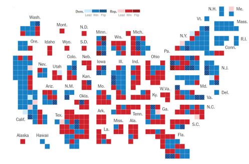 2018 House Vote Cartogram