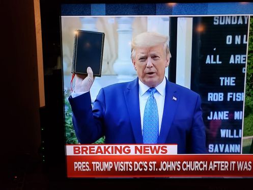 Trump with bible